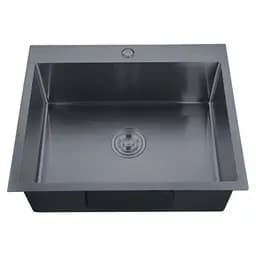 Кухонна мийка з нержавіючої сталі Zerix ZH6050-215 Nano-Black MX1586, Графит