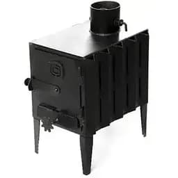 Печка-буржуйка Сила с радиатором 4 кВт 350х250х460 мм