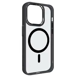 Чехол Apple iPhone 15 Pro, Unit MagSafe, черный, прозрачный, магсейф, ударопрочный, магнитный, панель-накладка с поддержкой MagSafe, с поддержкой беспроводной зарядки, TPU+PC, защита всего корпуса, ударопрочный, ArmorStandart (ARM69353)