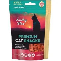 Лакомство для котов Lucky star Кусочки вяленого лосося 65 г