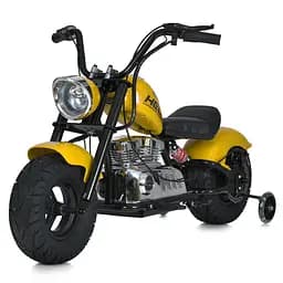 Мотоцикл 2*18V9AH 1 мотор 350W USB Bluetooth TF шкіра жовтий (M 6016AL-6(36V))