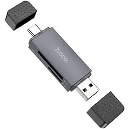 Кардрідер Hoco HB45 Spirit 2-in-1 USB/Type-C 2. 0 card reader сірий