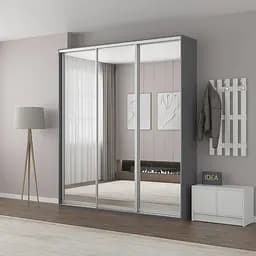 Шафа-купе Idea серія 6 210 x 60 x 210 см Антрацит Дзеркало