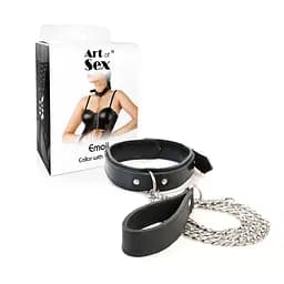 Ошейник c поводком из экокожи Art of Sex - Emoji Collar with Leash Art of Sex SX0515 99852
