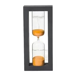 Часы песочные в деревянном корпусе на 15 минут (цвет черный/песок оранжевый), Склоприлад 86726