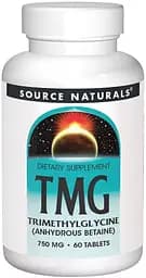 Натуральная добавка Source Naturals TMG 750 mg, 60 таблеток