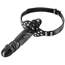 Кляп з подвійним фалоімітатором Fetish Tentation Double Penis Gag Black