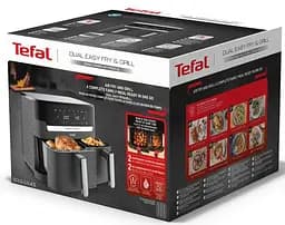 Аерогриль Tefal Dual EasyFry & Grill AirFryer чорний 2700 Вт (EY905B10) - мініатюра 17
