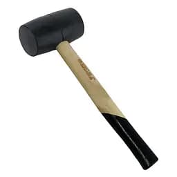 Киянка резиновая Sigma 340 г деревянная рукоятка, черная (4317711)