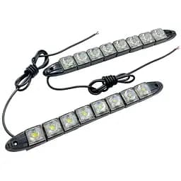 Денні ходові вогні для автомобіля універсальні додаткове світло 8 LED