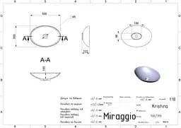 Умивальник Miraggio Kristina matt 0000762, Білий матовий - мініатюра 5