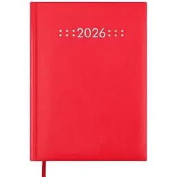 Щоденник датований Buromax Classic 2026 A5 бумвініл/поролон червоний (BM.21121-05)