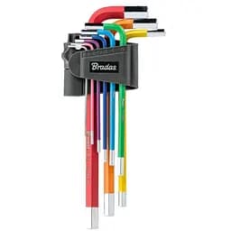 Набір шестигранних ключів HX 1,5-10 мм, 9 шт довгі (DIY-HKH42-LO/B)