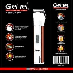 Багатофункціональний триммер Gemei GM-698 2 в 1 для стрижки волосся носа вух брів - мініатюра 4