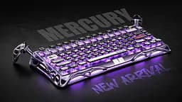 GravaStar Клавіатура магнітна Mercury V75 Pro 80keys, GravaStar x Gateron Jade Gaming, USB-A, 8k, RGB, Iron Purple - мініатюра 5