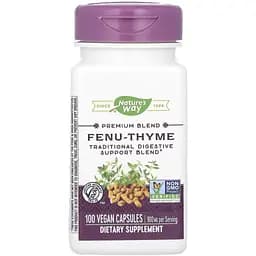 Пажитник і чебрець Nature's Way Fenu-Thyme, 100 вегакапсул для підтримки дихальної системи