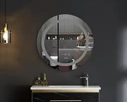 Дзеркало Mixxus Plain MC02-60 (годинник, LED-підсвічування, антизапотівання) (MI6012) - мініатюра 2