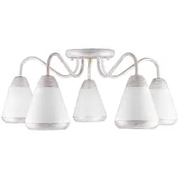 Люстра стельова Brille вінтаж E27 60W WH (BKL-579C/5) - мініатюра 2