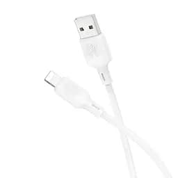 Кабель BOROFONE BX113 Lenny silicone charging data cable iP(L=1M) White