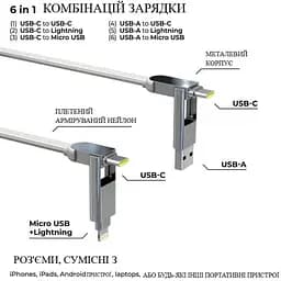 Кабель Rolling Square inCharge XL 2 м білий (XLM02R) - мініатюра 8
