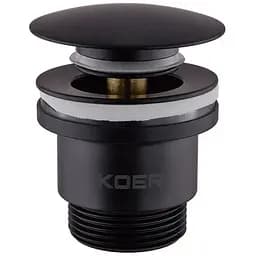 Донний клапан Koer PW-01-05 Click-Clack універсальний KR3403, Чорний матовий