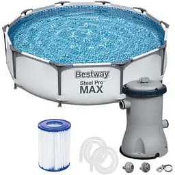 Каркасный бассейн Bestway 56406 с фильтрующим насосом 58383