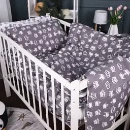 Підковдра MirSon Бязь Kids Time 17-0675 Queen of Now 160х220 см Біло-сіра (2200010187717)