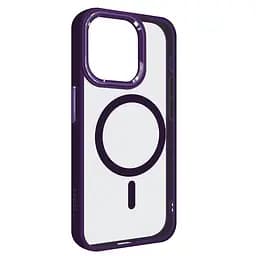 Чехол для Apple iPhone 15 Pro, Unit MagSafe, фиолетовый, прозрачный, магсейф, противоударный, магнитный, панель-накладка с поддержкой MagSafe, с поддержкой беспроводной зарядки, TPU+PC, защита всего корпуса, ударостойкий, ArmorStandart (ARM75229)