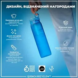 Пляшка для води ION8 1000 мл (ЕКО пляшка) BPA Free Blue (I8RF1000BLU) - мініатюра 4
