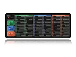 Великий килимок для мишки WorkPlaceShop Поєднання клавіш для Word, Excel та Power Point 800 x 300 мм