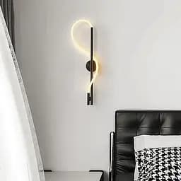 Бра чорне із обплетеним неоном 40 см Арт. W 203/400 BK Line F