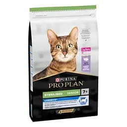 Сухой корм для стерилизованных котов старше 7 лет Purina Pro Plan Sterilised 7+ с индейкой 10 кг (12434276)