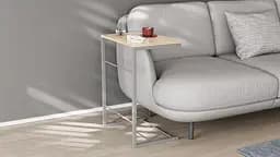 Столик Террі Ferrum-decor 650x440x330 Сірий метал ДСП Дуб Сан-Марино 16 мм (FRD-104663)