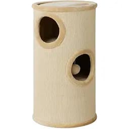Дряпка Trixie для котів Samuel з будиночком та  іграшкою сизаль/плюш бежева 36х70 см [CD]
