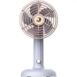 Настільний USB-вентилятор на акумуляторі бузковий (FY060)