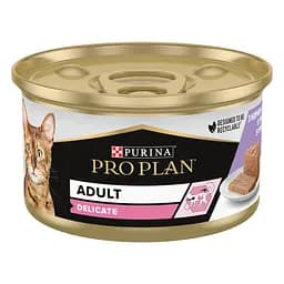 Вологий корм для котів з чутливим травленням Purina Pro Plan Delicate мус з індичкою 85 г (12458899) - мініатюра 2
