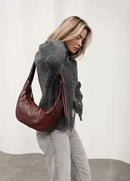 Жіноча сумка Sambag HOBO S бургунді 30 х 13 х 8 см (53100013) - мініатюра 5