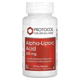Альфа-ліпоєва кислота Protocol for Life Balance Alpha-Lipoic Acid 250 мг 90 веганських капсул