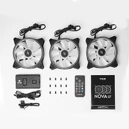 Вентилятор для корпусу 120mm*3 Chieftec Nova NF-3012-RGB fan set - мініатюра 7