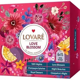 Набір чаю Lovare love blossom 6 видів 180 г (15 х 6)