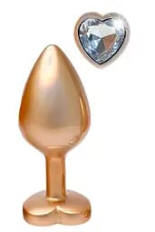 Анальна пробка Gleaming Love Pearl Gold Plug S 7.1 см (золотий)