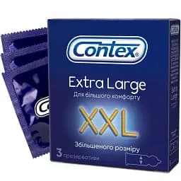 Презервативи збільшеного розміру Contex Extra Large XXL 3 шт.