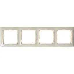 Рамка Brille 4-местная слоновая кость 774354 Валена