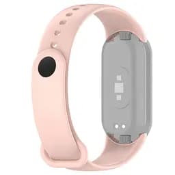 Силіконовий ремінець для фітнес браслетів Xiaomi Mi Band 8 Smart Band 9/10, Silicone, powder pink, зі зручною застібкою, на фітнес трекер та смарт годинник, ArmorStandart (ARM86913) - мініатюра 2
