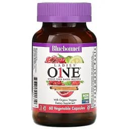 Комплекс витаминов для женщин Bluebonnet Nutrition Ladies' One Whole Food-Based Multiple 60 вегетарианских капсул