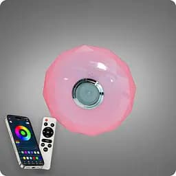 Люстра світлодіодна 517 Dlight RGB з пультом і колонкою 45Вт Білий (02148) - мініатюра 5