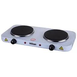 Електроплита Hilton HEC-202, білий, 2000 W, 2 комфорка, поворотні перемикачі