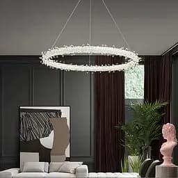 Неймовірна кришталева підвісна люстра Ø 60 см | Арт. MD 9105R-600 CH | Line F