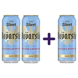 Пиво светлое Zibert Bavarske специальное пастеризованное з/б 5% (1.5 л 3 шт. х 0.5 л)