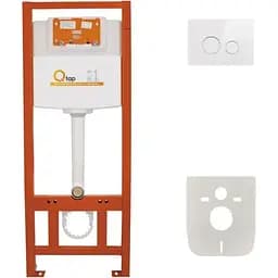 Набір інсталяція 4 в 1 Q-tap Nest ST з круглою панеллю змиву QT0133M425V1164GW